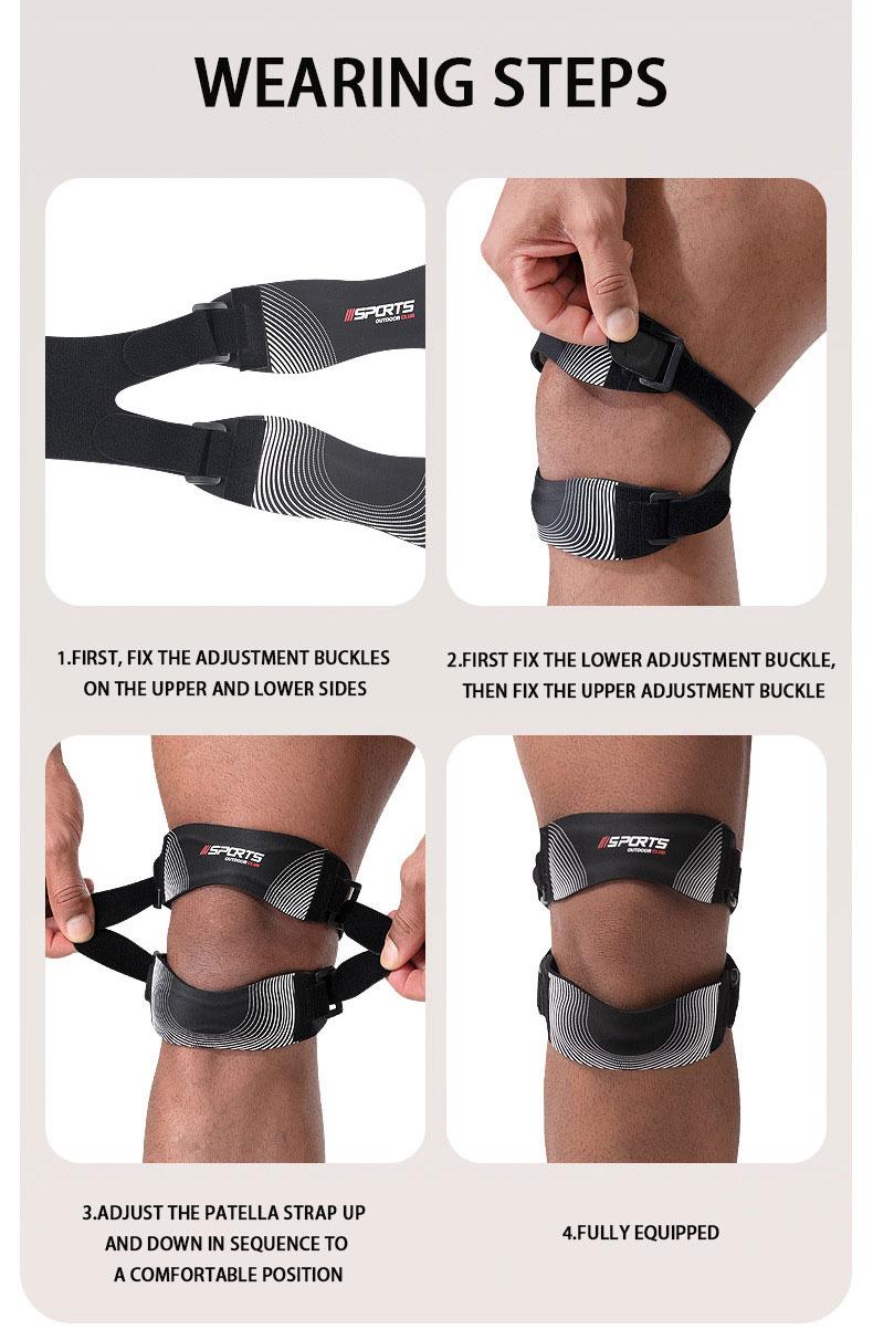 2PCS Adjustable Compression Knee Support with Patella - Unisex Heavy-Duty Joint Stabilizer for Running, Basketball (Gray/Blue/Black) - Premium Textile, Knee Compression Sleeve Men's Weightlifting Knee Guard Weightlifting Knee Sleeve Women's Knee Protector