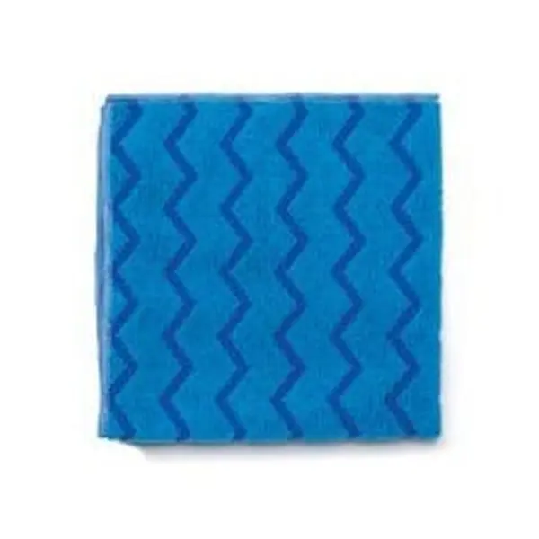 Rubbermaid Commercial Products RCPQ620BLUCT Hygen Microfiber-Cotton Cleaning Cloths (12 Pieces, Blue, Color Coded) - Patent-Pending Zigzag Strips, Built-In Scrub Pad, Absorbent, Long-Lasting, Cleans 25% Better Home Care Supplies, Commercial Users