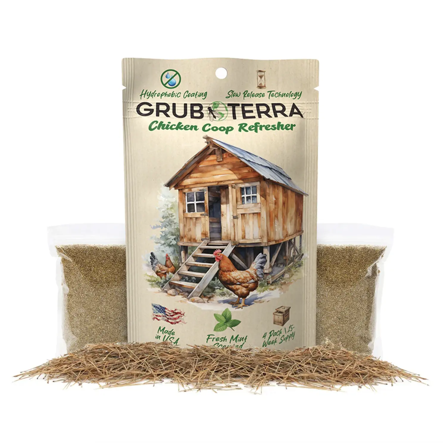 GrubTerra Chicken Coop Refresher in Mint made in USA
