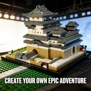 Japanese Classic Architecture Himeji Castle 3D Puzzle Model, Handmade DIY Assembly Decorative Piece, Creative Home Desktop Decoration
