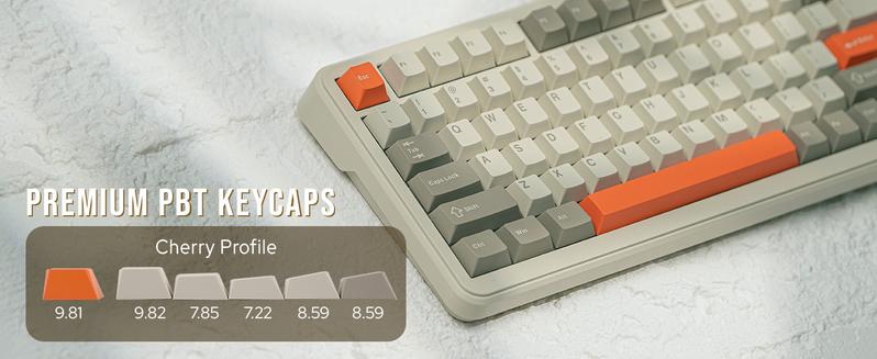 Ajazz AK820 Max Tri-Mode Mechanical Keyboard 2.4G Wireless Bluetooth USB-C 75% 82 Key Compact Layout 8000mAh Battery Hot-Swappable Gasket Mount PBT Keycaps RGB Backlit Metal Knob Fish Switch Grey Durable Keyboard Boyfriend Gift Valentine  keyboard