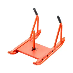 VEVOR Weight Sled, Steel Power Sled, Fitness Strength Training Sleds for Athletic Exercise Speed Improvement, Workout Fitness Equipment with Handle, Compatible with 1/2 in Weight Plates, Orange