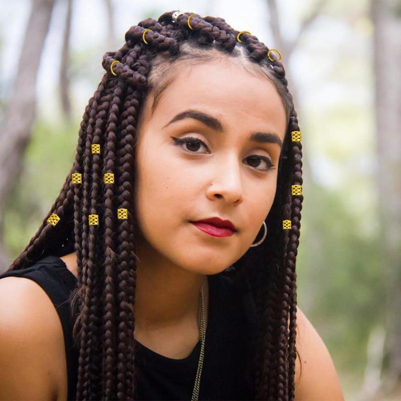 259 Pcs Hair Jewelry for Braids, Loc Jewelry for Hair Dreadlock, Charm Accessories for Women, Metal Gold Braids Rings Cuffs Clips for Dreadlock Accessories Clips Rings Extensions Decorations