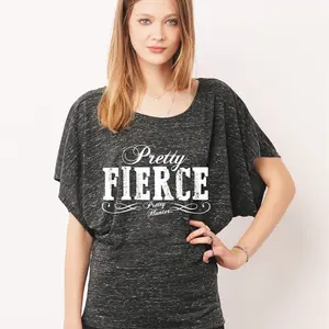 Pretty Fierce Charcoal Flowy Sleeve Dolman Tee - Pretty Hunter