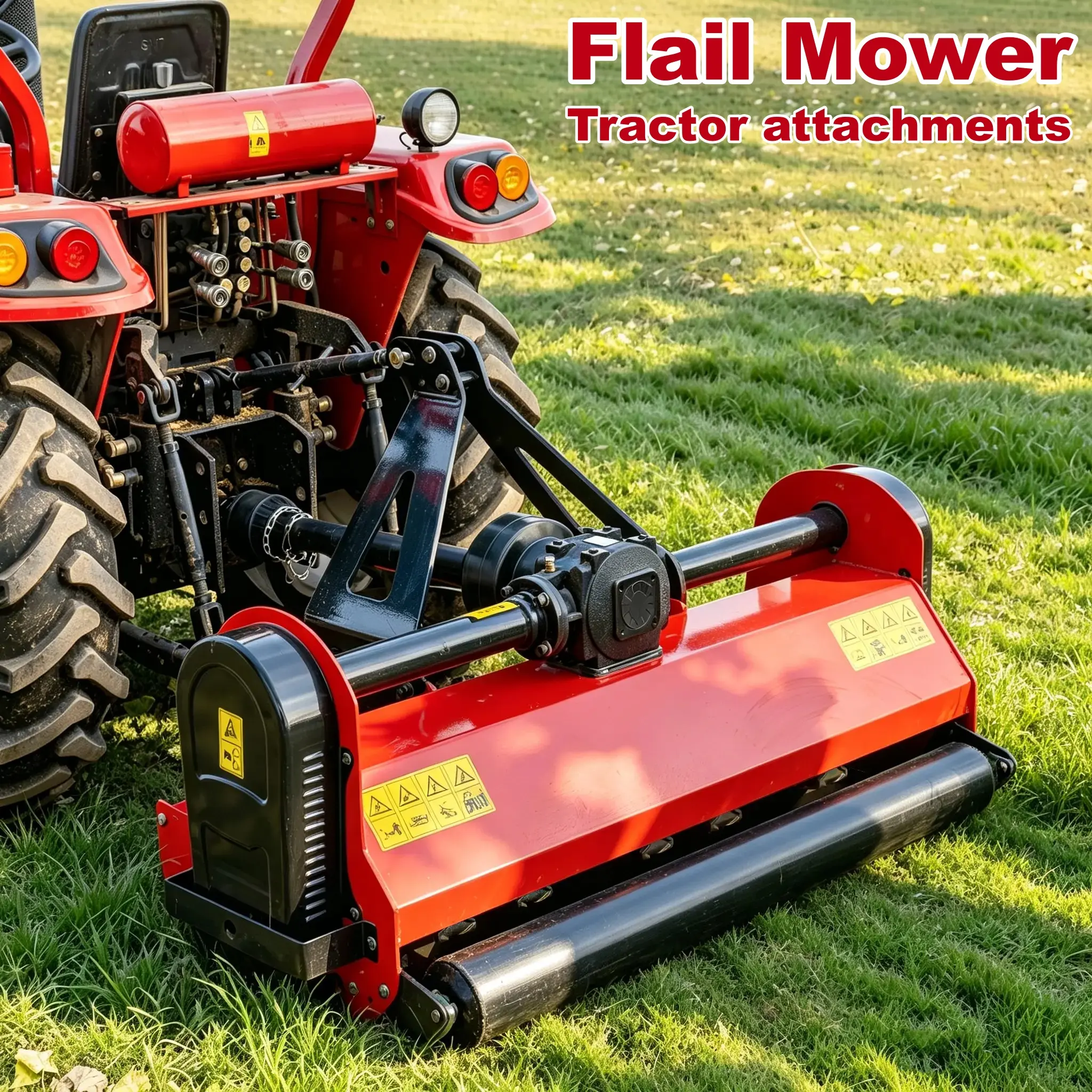 53" Center-Mount Mulching Mower Deck with 1350mm Mulch Cutting Width, Fits 30-80 HP Tractors (Cat I/II), Quick-Hitch Compatible, Efficient Weed Control for Farms, Orchards
