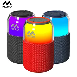 Miro P1 Soda Can Bluetooth Speaker, TWS Enabled, 360° Stereo Sound, LED Party Lights, 10H Playtime, Portable Wireless Speaker for Home Party Camping