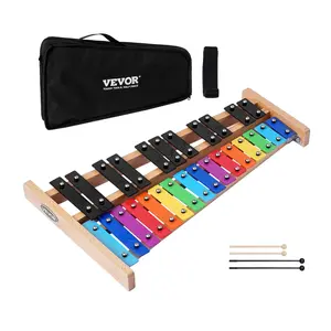 VEVOR Glockenspiel Xylophone, 27 Notes, Professional Xylophone Percussion Instrument, with Colorful Metal Keys, Includes 4 Mallets, Carrying Bag, Beginner Musical Instrument Kit for Adults and Kids
