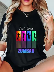 100% Cotton Dancing Love Women Workout Ba Dancing Fitness Latin Tee T-Shirt