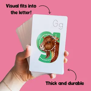 Lit Letters Alphabet Flashcards & Short Words Course: Double the Speed of Learning Letter Sounds!Preschool Phonics Flashcards