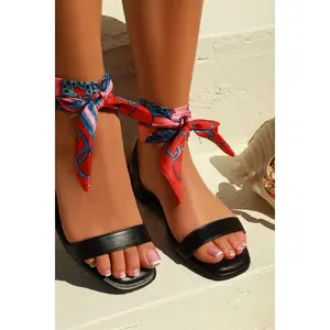 Tropicana Lace Up Sandals - Black