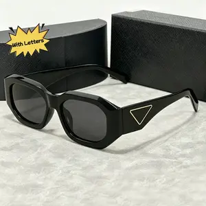 {with Letters} Fashion Retro Rectangle Sunglasses for Women Men Trendy Sun Glasses 90's Vintage Square Frame with UV400 Protection Great Gifts for Surprise