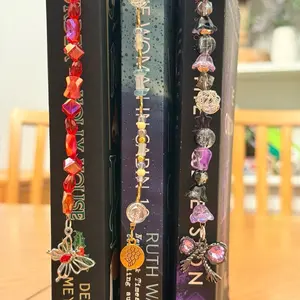 Single Strand Handmade Custom Beaded Bookmarks with Unique Beads and Charms for Book Lovers