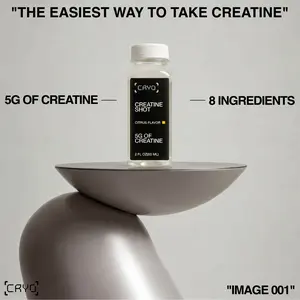 CRYO Liquid Creatine Shots — 14 Pack — 5g Creatine Monohydrate per 2oz Shot — Citrus Flavor — No Mixing, No Prep