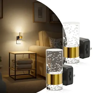 LOHASLED Bubble Acrylic Night Light Plug into Wall with Dusk to Dawn Sensor & Adjustable Brightness for Kitchen Bathroom Hallway