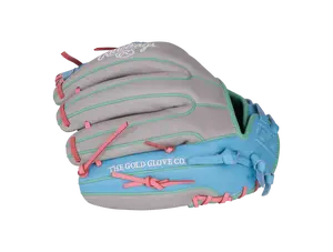 Rawlings Heart of the Hide 12" Pink Aqua Gray Softball Glove - PRO716SB-2GCB