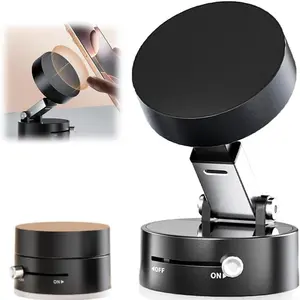 Magnetic phone holder with vacuum suction cup 360-degree rotating phone holder Universal hands-free folding phone holder that can securely fix on any smooth surface