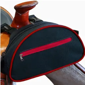 Western Style Horse Saddle Bag, Durable Phone Pocket for Trail Riding, Versatile Equestrian Gear for Western & Endurance Saddles