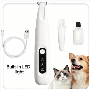 Allforpaws Electric Grooming Clippers for Dogs and Cats,With LED light Pet Hair Trimmer Paw Trimmer Hair Clippers,Pet Hair Shaver