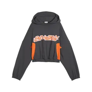 PUMA Womens Future Archive Las Vegas Oversized Graphic Hoodie Casual Outerwear Casual - Grey