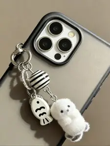 Cute Phone Charm, Adorable Plush Sea Otter Keychain, Unique Healing Mobile Accessory, Perfect Gift for Best Friends, Trendy Bag Pendant