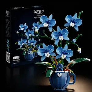 Flowers Bouquet Flower 567PCS Building Blocks Set Block Bonsai Plant Model Bricks Romantic DIY Valentine's Day Birthday Gift