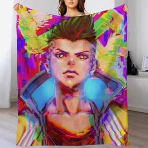 Anime Cyberpunk Blanket| Premium Flannel | Ultra-Soft Cozy Feel  | Machine Washable No Shrink, No Pilling | Luxury Home Essential