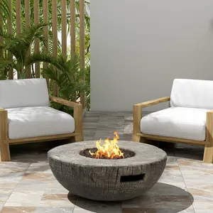 Christopher Knight Home®   Patio MGO Propane Fire Pit, 30, 000BTU, Light Grey (Tank Cover Not Provided)