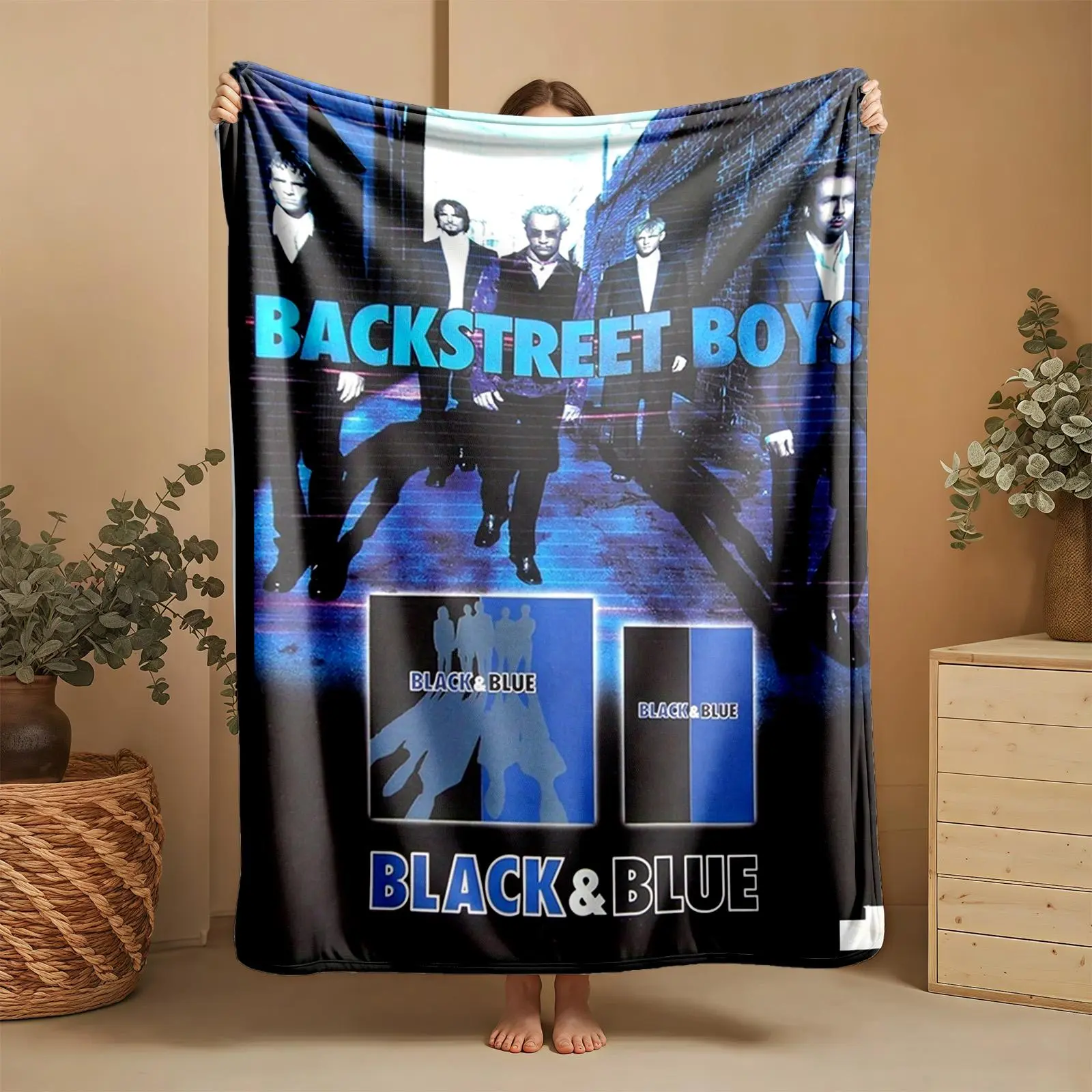 1 piece Backstreet Boys Black & Blue album cover themed flannel