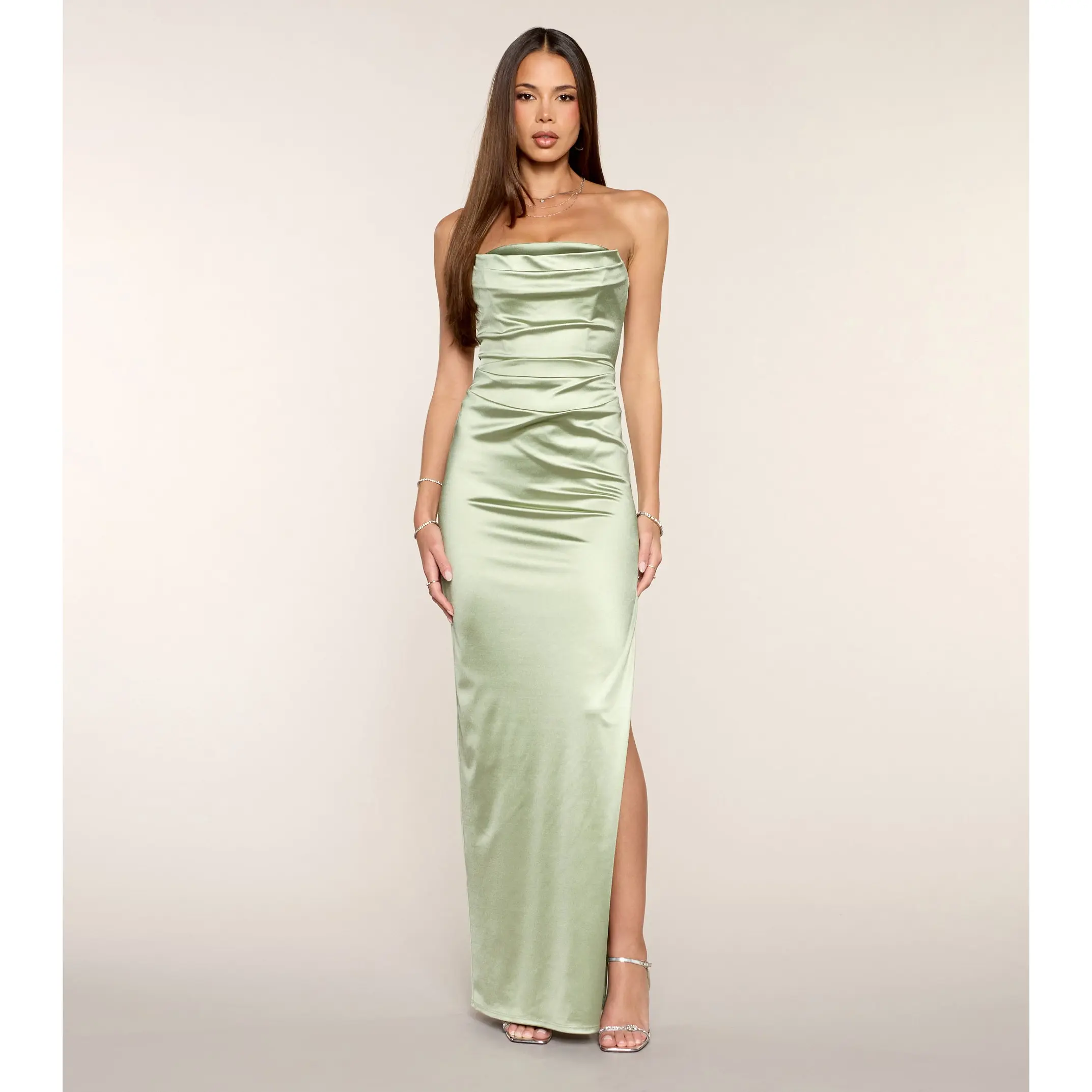 Adeline Satin Column Formal Dress