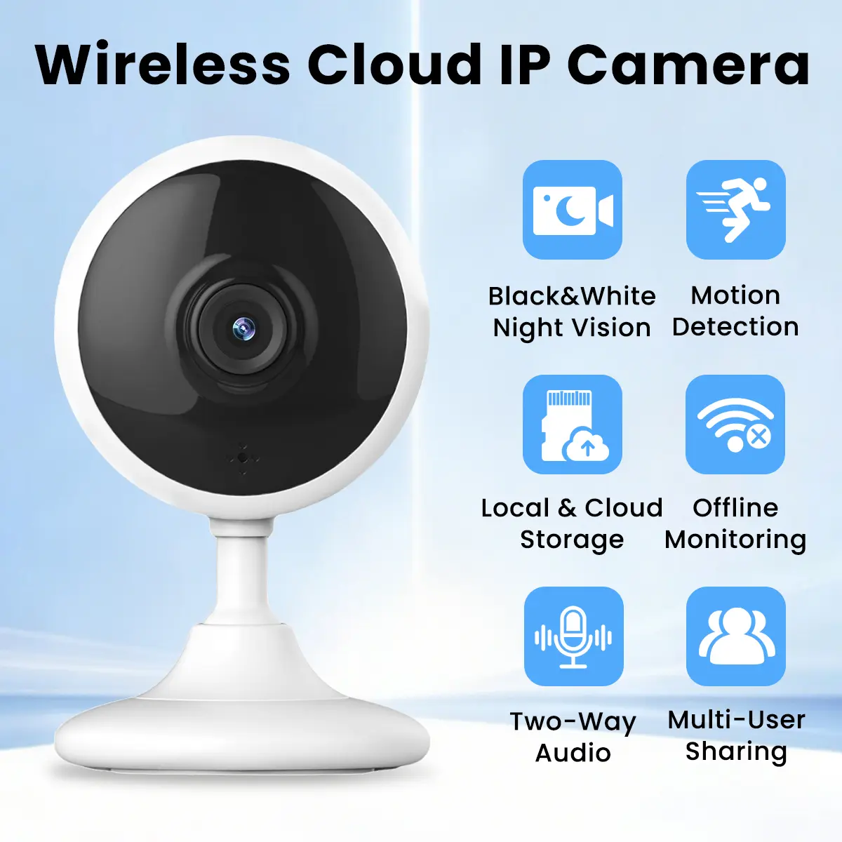 Flycloud 702 Plug-in Smart Home Security Camera with Magnetic Installation|3MP 1296P HD Video|Two-Way Talk|Night Vision|Motion Alert|Cloud/TF Storage|AP Mode for Offline Monitoring summerwins
