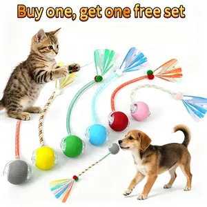 Smart cat ball, 2-piece set with dragonfly tails! This interactive rolling toy is equipped with intelligent sensors, providing endless rich experiences and fun.