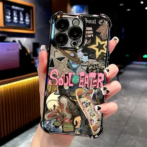 Anime Soul Eater Phone Case Compatible with for iphone Models 17, 16, 15, 14, 13, 12, 11, Pro, Max, Air, X, XSMAX, Plus. It Features a Transparent, Soft Back Cover Designed to Prevent Falls. Shell Aesthetic