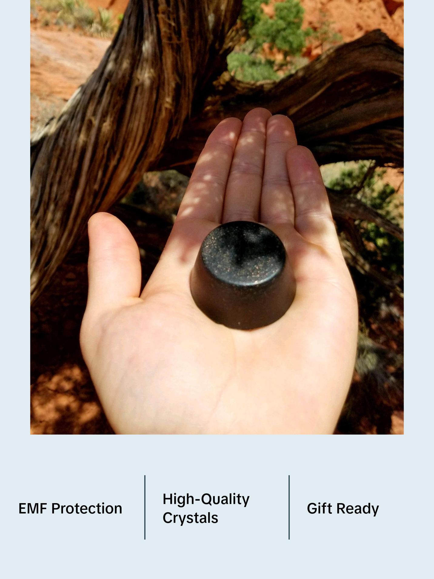 Orgonite Andy Black Sun Orgonite Tower Busters - Powerful Orgone Generator EMF Protection - Small Towerbuster Puck