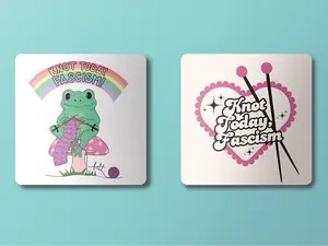 Angry Knit-In DC 2026 Fundraiser Vinyl Sticker Set