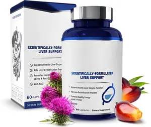 Healthy Lifestyle &  Liver Support Supplement, Antioxidant-Rich Formula with Milk Thistle & NAC,  60 Capsules
