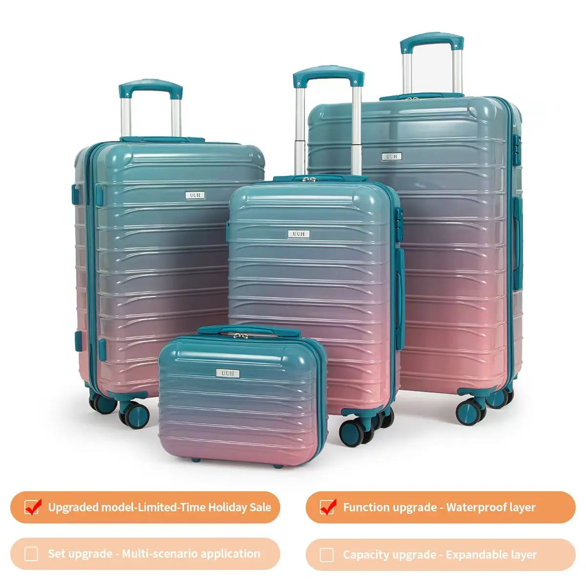 4pcs-Teal Twilight