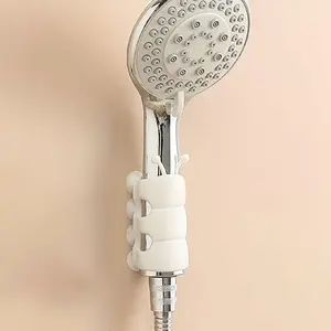1 Butterfly Shower Stand, Butterfly Shower Hook for Adhesive Hook Base of Spray Head, Universal Non-drilling Mobile Fixed Bracket for Shower Accessories & Handheld Showerhead