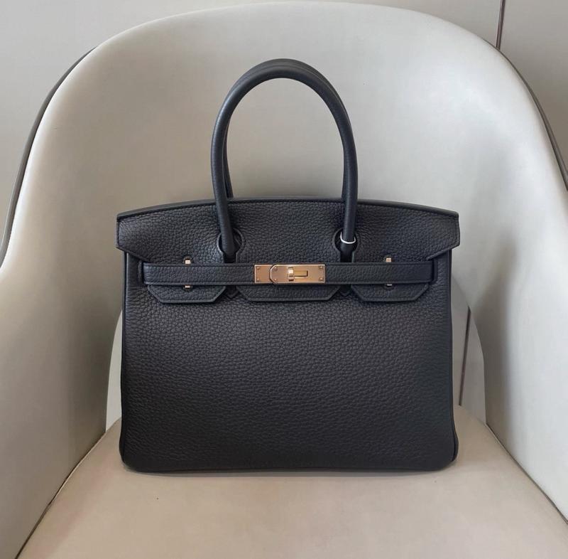 Pre-owned HERMÈS leather Tote Bags Hermes Birkin 30 Bag togo leather