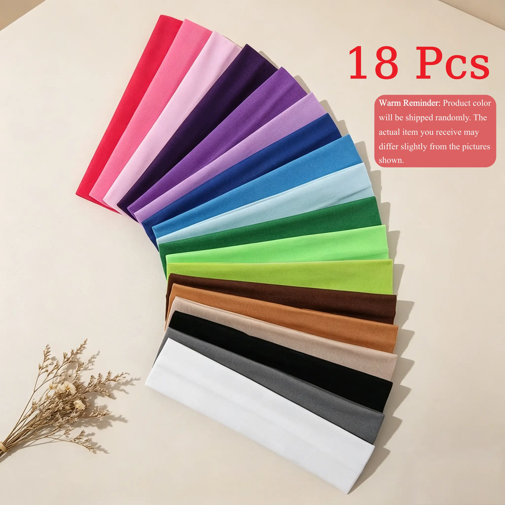 Women's Elastic Sports Headbands - Multi-Color, Sweat-Absorbing, Non-Slip, Breathable Hair Accessories for Yoga, Running, All Seasons, Headbands for Women