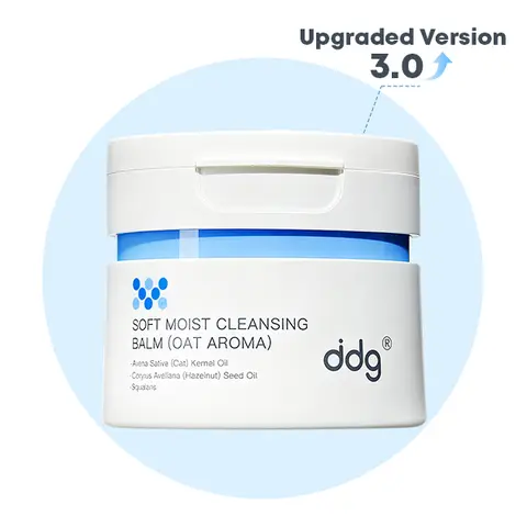 ddg Cleansing Balm Makeup Melter- Alcohol-Free, All-Natural, Hydrating Moisturizing Makeup Remover for Sensitive Skin, Dissolves Sunscreen & Waterproof Makeup, Quick-Emulsifying Facial Cleanser with OATRA Oat Kernel Oil & Squalane