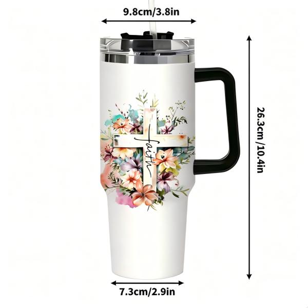 Christian Gifts for Women Tumbler 40oz With Handle & Straw - Faith Gift Bible Spiritual Woman- Encouragement Inspirational for Women - Religious Birthday, Christmas Gift for Mom, Sister, Daughter, Friends