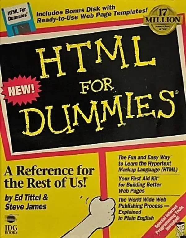 USED Book - HTML For Dummies by Ed Tittel (Paperback) - english