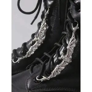 2pcs Bat Shoe Charms, Detachable Shoe Decorations, DIY Footwear Accessories, Casual Style, All Seasons, Plain Pattern, Detailed Design, Bling Shoe Charms