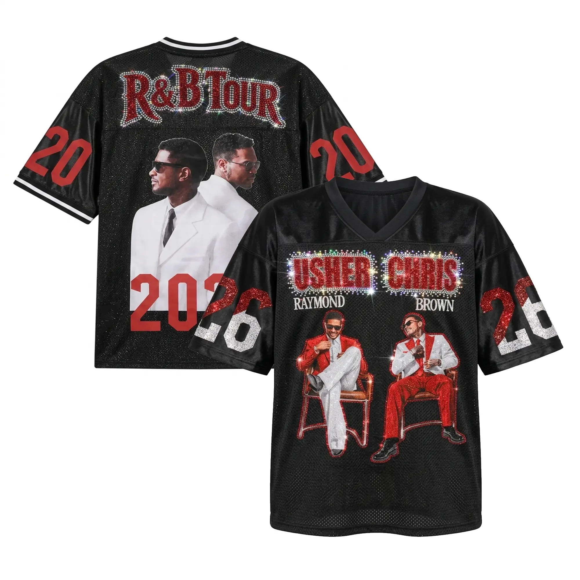 R&B Legends 26 Football Jersey Shirt, Retro R&B Inspired Streetwear Tee, Vintage Music Fan Jersey, Oversized Hip Hop Style Shirt