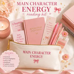 Main Character Energy Reading Kit  | Bookish Aesthetic Set for Readers