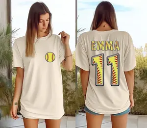 Custom Softball Name and Number Shirt, Double Sided Shirt, Game Day Shirt, Softball Shirt, Personalized Softball Shirt