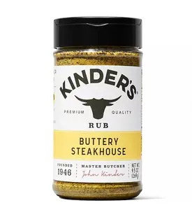 Kinder's Buttery Steakhouse Seasoning 9.5 oz Premium Quality Master Butcher Rub Since 1946