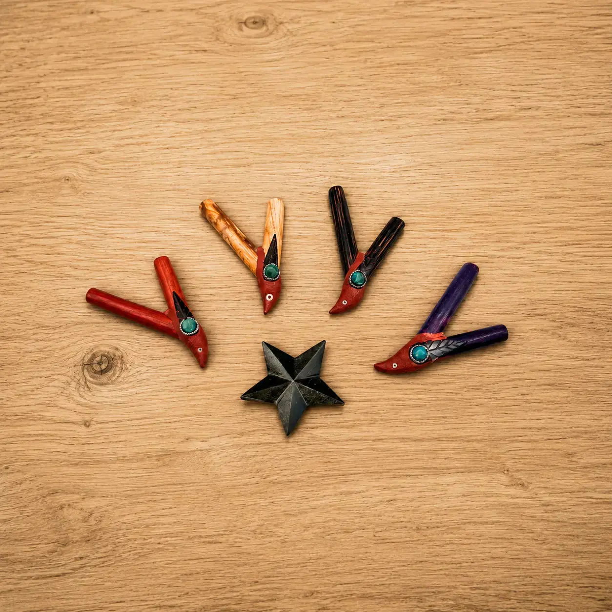 Bird Kuripe | Handmade Wooden Hapé Applicator