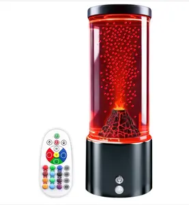 Volcano Motion Lamp with Color Changing LED Glow, 16 Ambient Light Options and Gradient Modes, Relaxing Decorative Night Light for Bedroom Living Room and Cozy Home Atmosphere