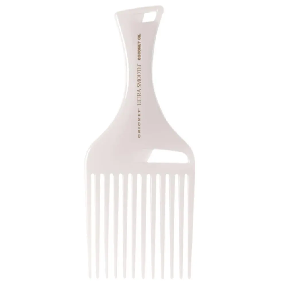 Cricket Ultra Smooth Coconut Pick Comb - Hydrating Anti-Frizz Plastic Styler with Keratin for Detangling Thick, Long Hair, Unisex